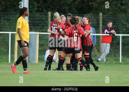 Verwood, Regno Unito. 25 agosto 2021. Durante la partita della Womens National League tra AFC Bournemouth e Southampton Women FC al Potterne Park di Verwood, Inghilterra Credit: SPP Sport Press Photo. /Alamy Live News Foto Stock