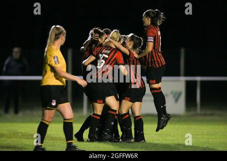 Verwood, Regno Unito. 25 agosto 2021. Durante la partita della Womens National League tra AFC Bournemouth e Southampton Women FC al Potterne Park di Verwood, Inghilterra Credit: SPP Sport Press Photo. /Alamy Live News Foto Stock