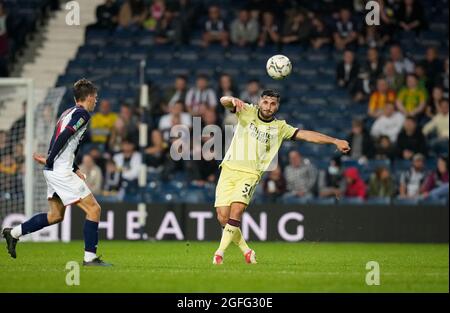 West Bromwich, Regno Unito. 25 ago 2021. Sead Kolasinac dell'Arsenal durante la partita della Carabao Cup tra West Bromwich Albion e Arsenal agli Hawthorns, West Bromwich, Inghilterra, il 25 agosto 2021. Foto di David Horn. Credit: Prime Media Images/Alamy Live News Foto Stock