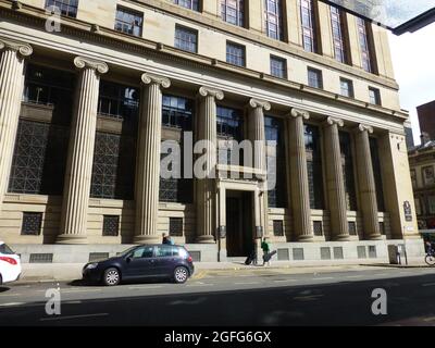 110 St Vincent Street James Miller Royal bank of Scotland Glasgow Scotland banking business impressionante prestiti in contanti ipoteca pilastri stile posh Foto Stock