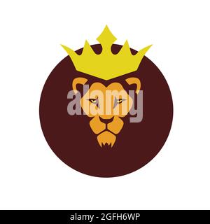 Logo vettore African Lion King Illustrazione Vettoriale
