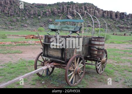 Vecchio carrello a Fort Davies Foto Stock