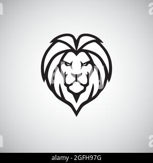 Logo Lion Head vettore semplice Illustrazione Vettoriale