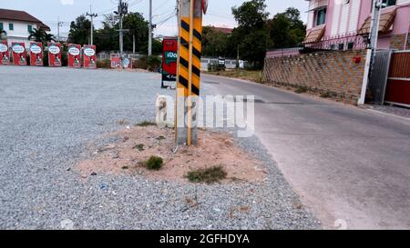 Unseen Back Roads Rurale Nord Centrale Pattaya Thailandia Foto Stock