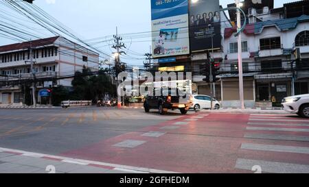 Unseen Back Roads Rurale Nord Centrale Pattaya Thailandia Foto Stock