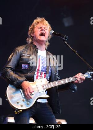 John Parr ha suonato dal vivo al Rewind South 80s Music Festival di Henley-on-Thames, Regno Unito Foto Stock