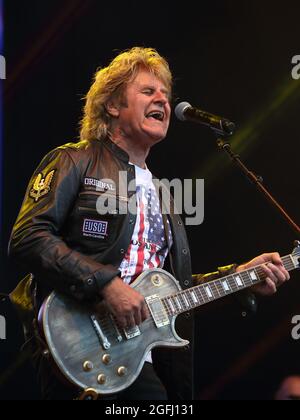 John Parr ha suonato dal vivo al Rewind South 80s Music Festival di Henley-on-Thames, Regno Unito Foto Stock