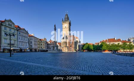 Piazza della Città Vecchia di Praga, Repubblica Ceca, 10 giugno 2021. (Foto CTK/Jiri Castka) Foto Stock