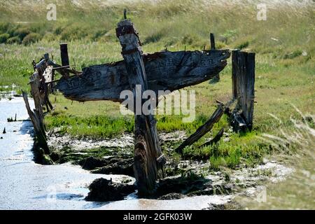 Orford Ness Suffolk Nature Reserve National Trust un ex sito di test MOD Foto Stock
