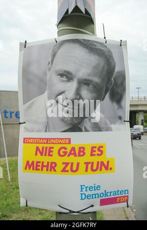 Wahlplakat, FDP, Christian Lindner, Bundestagswahl, Berlino, Germania Foto Stock