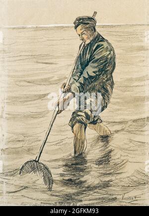 Il pescatore Shell (Schelpenvisser, 1863–1890) di Vincent Van Gogh. Foto Stock