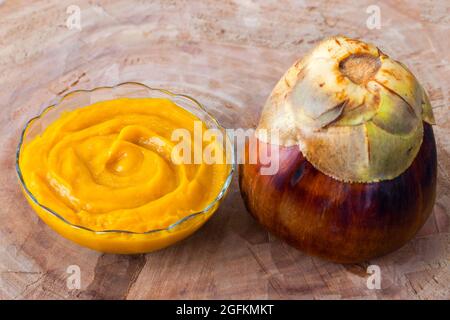 frutta di palma toddy con immagine di polpa. Foto Stock