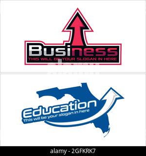 Rosso blu freccia icona logo business design Illustrazione Vettoriale