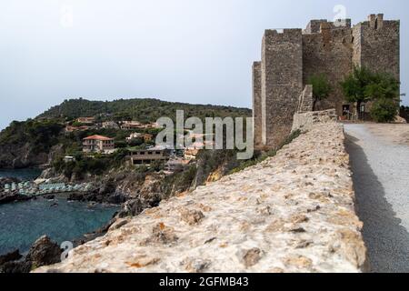 Fortessa medievale a Talamone Toscana Italia Foto Stock