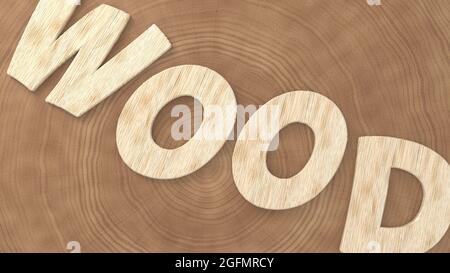 legno di segno di legno su sfondo di legno Foto Stock