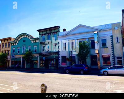 Saugerties, NY, Partition Street. Main Street USA Foto Stock