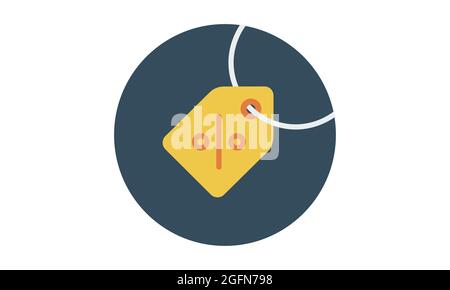 Badge con icona percentuale. Banner sconto vendita. Segni dei prezzi dell'offerta speciale. Buono sconto in percentuale isolato. Scopri il concetto aziendale del badge – Vector Illustrazione Vettoriale