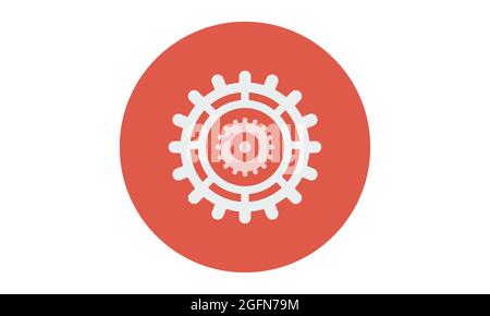 Impostazione vettore icone, Strumenti, Cog, segnale marcia. Informazioni sull'account delle opzioni della Guida. Design piatto trendy per grafica, logo, sito Web, social media, UI, Illustrazione Vettoriale
