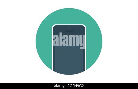 immagine vettoriale in stile piatto dell'icona dello smartphone Illustrazione Vettoriale