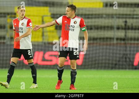 BORAS, SVEZIA - 26 AGOSTO: Jens Toornstra di Feyenoord durante la partita della UEFA Conference League tra IF Elfsborg e Feyenoord a Boras Arena il 26 agosto 2021 a Boras, Svezia (Foto di Yannick Verhoeven/Orange Pictures) Foto Stock