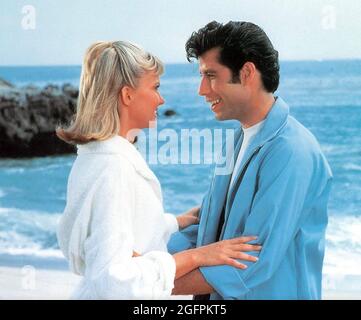 GREASE 1978 Paramount Pictures film con Olivia Newton-John e John Travolta Foto Stock