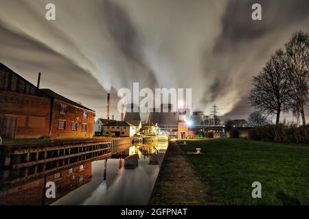 Ferrybridge prima di essere demolita dal 2019 al 2021 Foto Stock