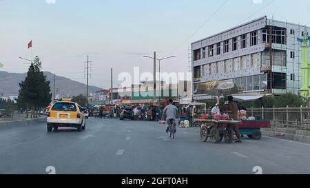 Kabul, Afghanistan. 26 agosto 2021. Foto scattata il 26 agosto 2021 mostra una vista a Kabul, Afghanistan. Credit: Str/Xinhua/Alamy Live News Foto Stock