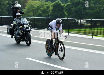 Shizuoka, Giappone. 28 luglio 2021. Maximilian Schachmann (GER) Ciclismo : prova individuale degli uomini durante i Giochi Olimpici di Tokyo 2020 a Shizuoka, Giappone . Credit: Masahiro Tsurugi/AFLO/Alamy Live News Foto Stock