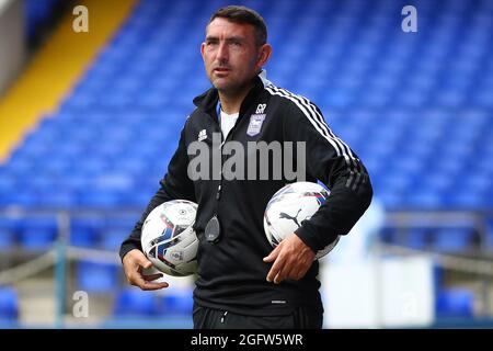 Primo allenatore di squadra di Ipswich Town, Gary Roberts - Ipswich Town Portman Road Training Pre Season, Portman Road, Ipswich, Regno Unito - 23 luglio 2021 Foto Stock