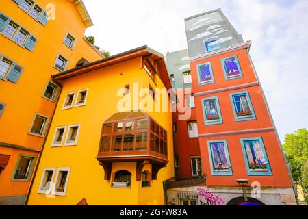 The Tour de l'Ale (la Tour de l'Ale), Rue de la Tour 17, 1002 Losanna, Svizzera. Foto Stock