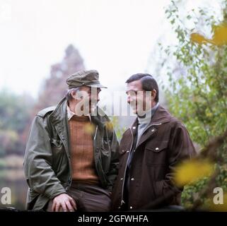 Attori rumeni Ilarion ciobanu & Gheorghe Dinica, circa 1980 Foto Stock