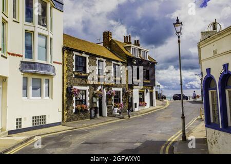 BROADSTAIRS, REGNO UNITO - Feb 25, 2018: Ristorante di pesce nella città costiera di Broadstairs, Thanet, Kent, Regno Unito Foto Stock
