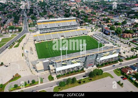 Un'antenna del Tim Horton Stadium a Hamilton, Ontario, Canada Foto Stock