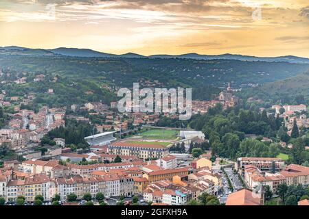 Le Puy-en-Velay, Haute-Loire, Auvergne, Massif Centrale, Francia Foto Stock