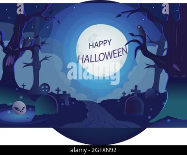 Illustrazione vettoriale dello sfondo di Halloween sfumato. Illustrazione Vettoriale