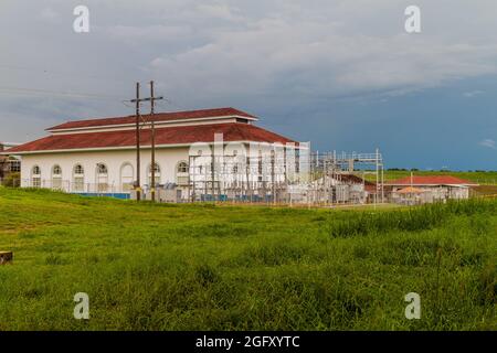 Centrale di generazione di energia della diga di Gatun, Panama Foto Stock