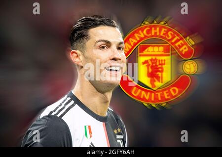 FOTO LUNEDÌ: Cristiano RONAOLDO ritorna al Manchester United. Archivio foto: Cristiano RONALDO (Juve) Soccer Champions League, Preliminary round, 6° giorno di gara Gruppo D, Bayer 04 Leverkusen (LEV) - Juventus Torino (Juve) 0: 2, il 11 dicembre 2019 a Leverkusen/Germania. VC¬ Foto Stock