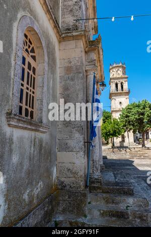 zante, zante, kilomenos, chiesa cattolica, kiliomenos zante, edifici religiosi su zante, visita turistica di zante, chiesa di zante kilomenos Foto Stock