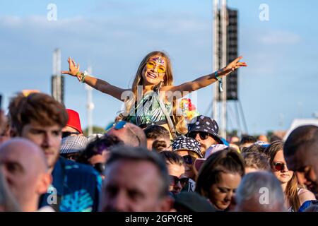 Southsea, Hampshire, Regno Unito. 27 agosto 2021, Festival vittorioso, Credit J Houlbrook Foto Stock