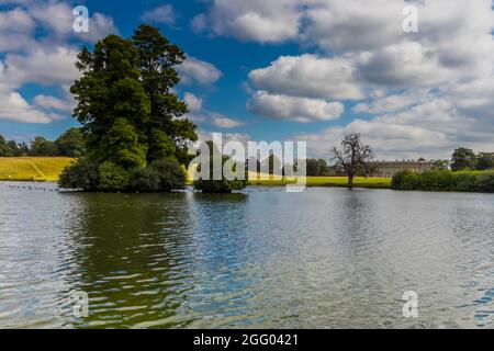 Petworth Park a Petworth House a Petworth, West Sussex, Regno Unito Foto Stock