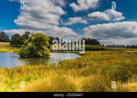 Petworth Park a Petworth House a Petworth, West Sussex, Regno Unito Foto Stock