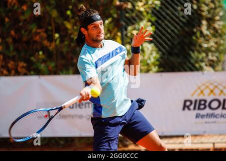 Andrea Picchione dall'Italia durante la Lesa Cup 2021 - ITF, Tennis Internationals a Lesa (NO), Italia, Agosto 27 2021 Foto Stock