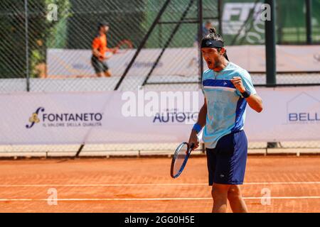 Sporting Tennis Lesa, Lesa (NO), Italy, August 27, 2021, Andrea Picchione dall'Italia durante la Lesa Cup 2021 - ITF - Tennis Internationals Foto Stock