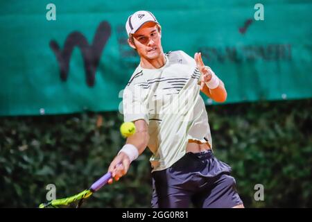 Sporting Tennis Lesa, Lesa (NO), Italy, August 27, 2021, JeanThirouin durante la Coppa Lesa 2021 - ITF - Tennis Internationals Foto Stock