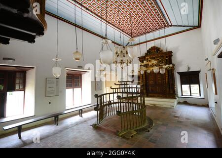 La sinagoga ebraica a Paravur, Kerela, India. Foto Stock