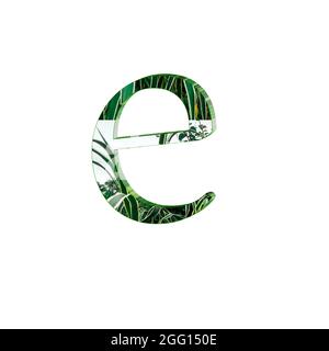 Verde texture piccola lettera e colorato 3D astratto bello sfondo bianco Foto Stock