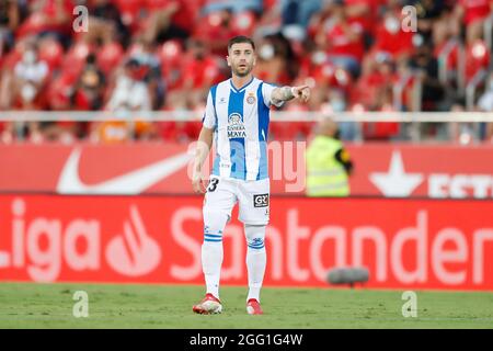 Palma di Maiorca, Spagna. 27 ago 2021. Adri Embarba (Espanyol) Calcio : la Liga Santander in spagnolo si discosta tra RCD Mallorca 1-0 RCD Espanyol de Barcelona al Visit Mallorca Estadi a Palma di Maiorca, Spagna . Credit: Mutsu Kawamori/AFLO/Alamy Live News Foto Stock