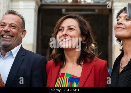 Carole Delga, Presidente della regione Occitanie e membro del partito socialista francese, durante il congresso annuale estivo del Partito socialista francese. Blois, Francia, 27 agosto 2021 Foto di Daniel Derajinski/ABACAPRESS.COM Foto Stock