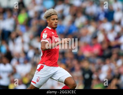 Derby, Regno Unito. 28 agosto 2021. Lyle Taylor #33 di Nottingham Forest a Derby, Regno Unito il 8/28/2021. (Foto di Conor Molloy/News Images/Sipa USA) Credit: Sipa USA/Alamy Live News Foto Stock