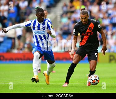 Brighton, Regno Unito. 28 agosto 2021. Durante la partita della Premier League tra Brighton & Hove Albion ed Everton all'Amex il 28 agosto 2021 a Brighton, Inghilterra. (Foto di Jeff Mood/phcimages.com) Credit: PHC Images/Alamy Live News Credit: PHC Images/Alamy Live News Foto Stock